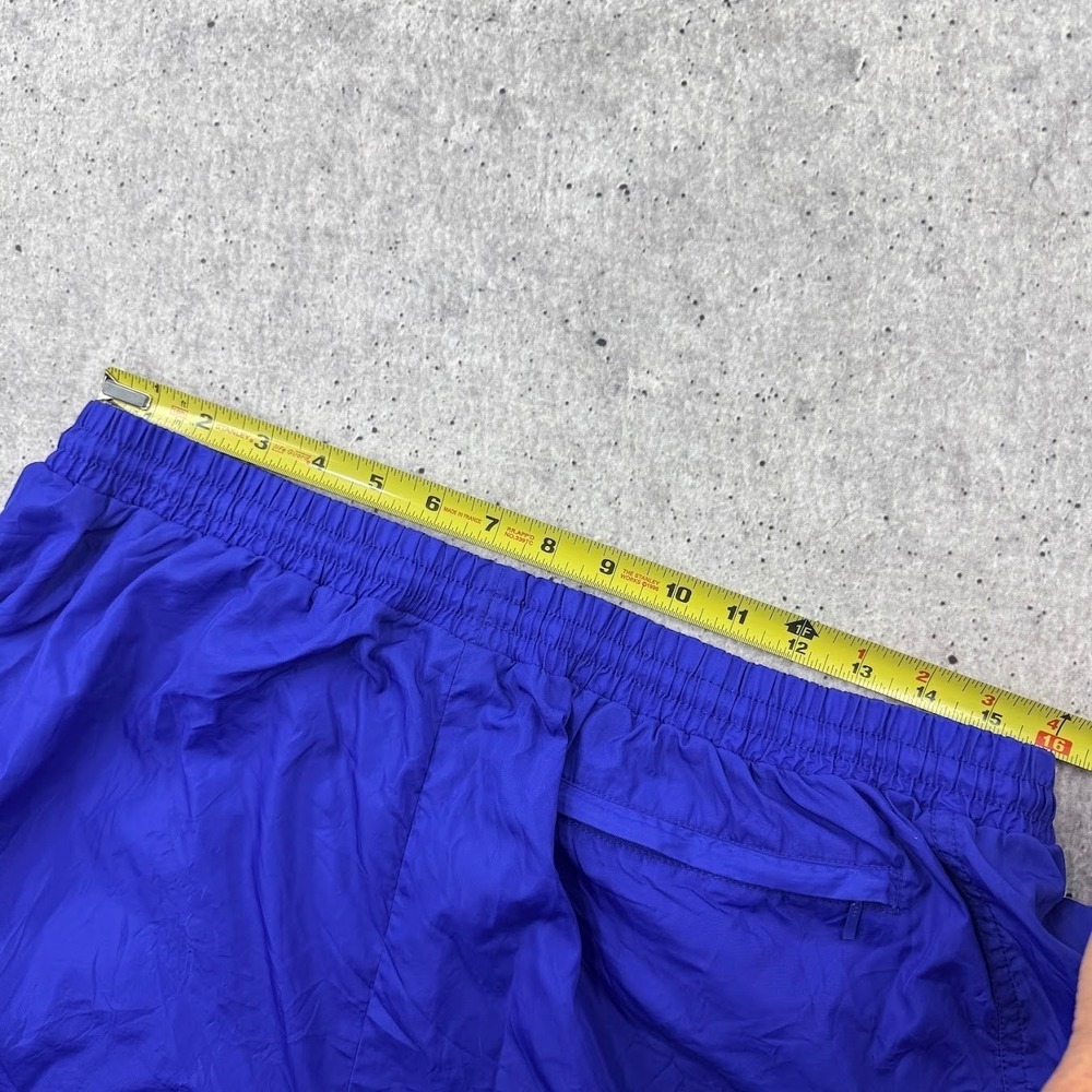 Vintage 90s Nike Team Blue White Swoosh Lined Ankle Zip Track Pants Mens 2XLT - Picture 8 of 9
